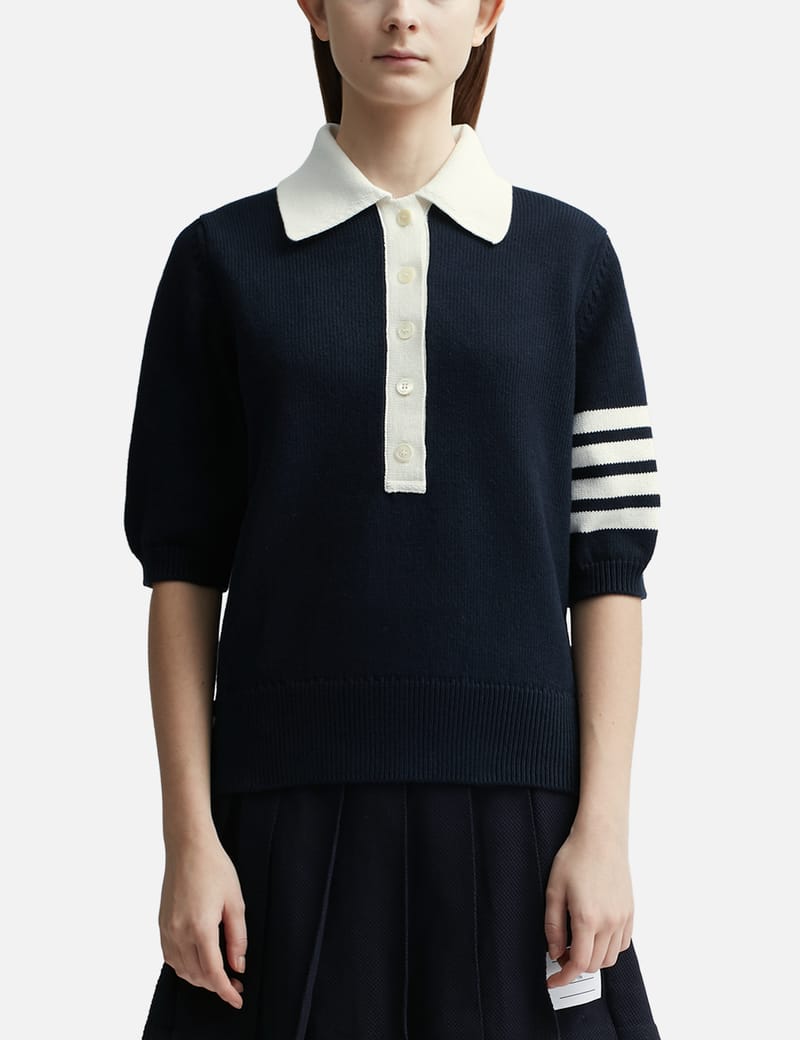 Thom Browne - Cotton 4-Bar Hector Polo | HBX - Globally