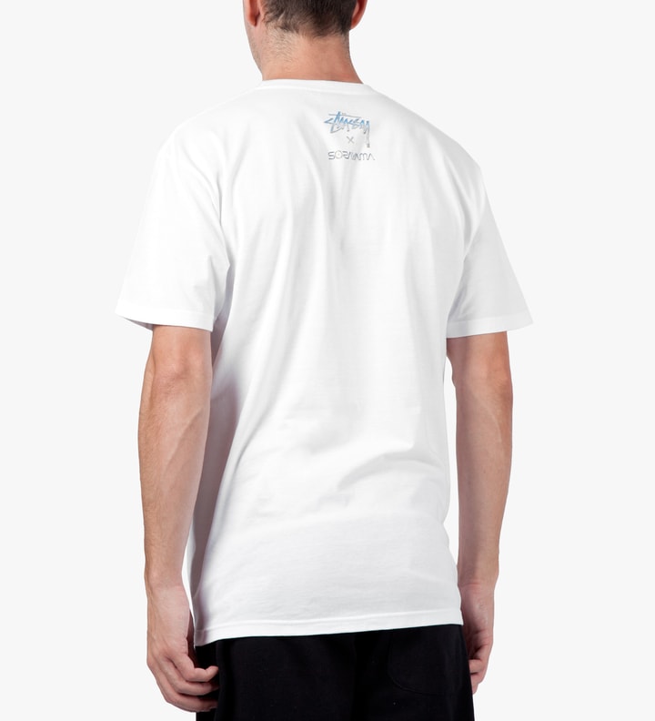 Stüssy - White Sorayama Swimsuit Robot T-Shirt | HBX