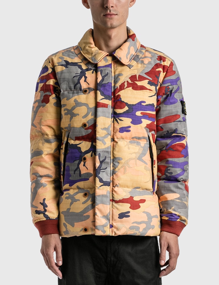 Stone Island S.I. Heritage Camo Ripstop Nylon Down Jacket HBX