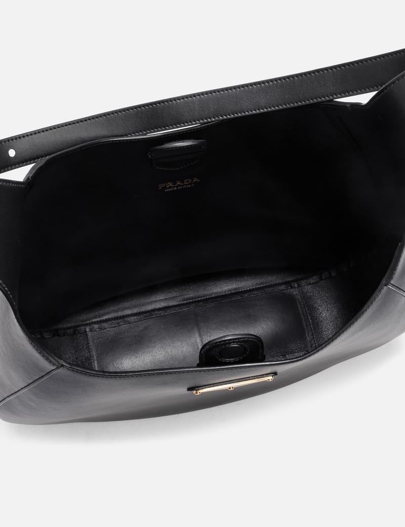 Prada PRADA Logo 2WAY Leather Shoulder Bag Handbag Black