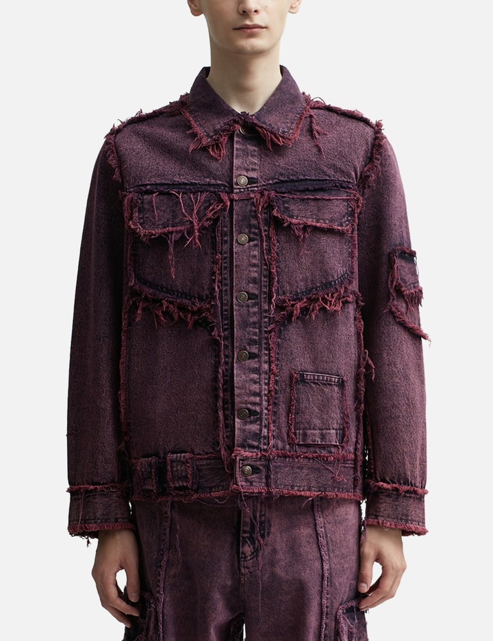 DHRUV KAPOOR - Destroyed Denim Jacket | HBX - HYPEBEAST 為您搜羅全球潮流時尚品牌