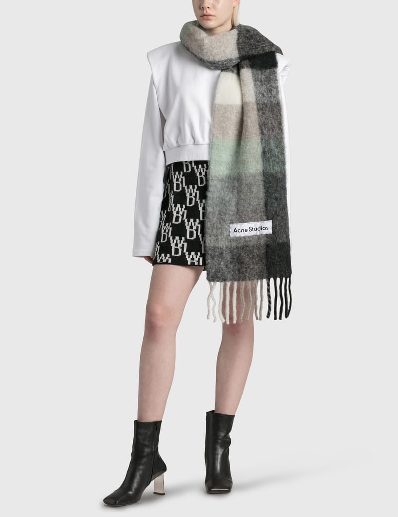 【Acne Studios】ヴァリーチェックウール混スカーフ アクネ ストゥディオズ - ヴァリー チェック スカーフ | HBX