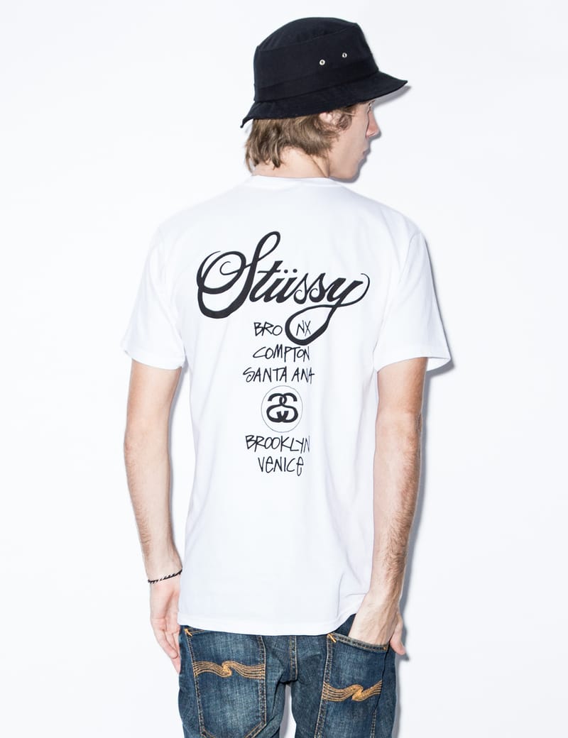 Stüssy - White World Tour T-Shirt | HBX