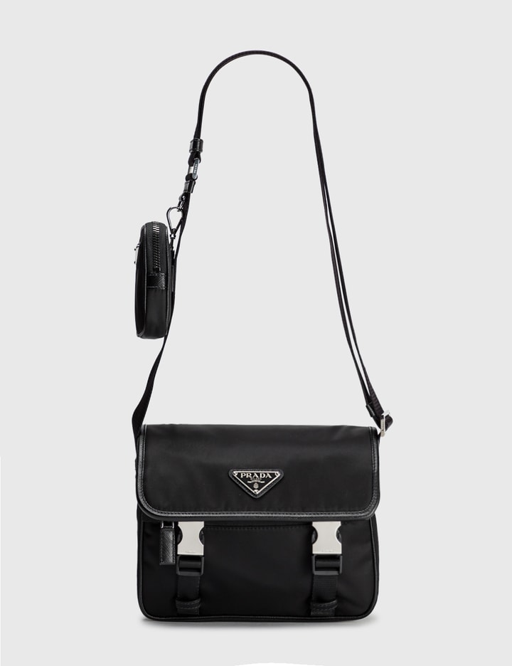 Prada ReNylon And Saffiano Leather Shoulder Bag HBX Globally