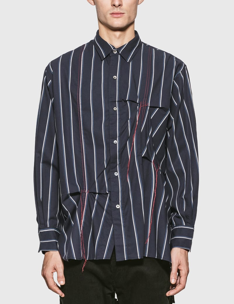 JieDa - Hand Stitch Stripe Shirt | HBX - HYPEBEAST 為您搜羅全球