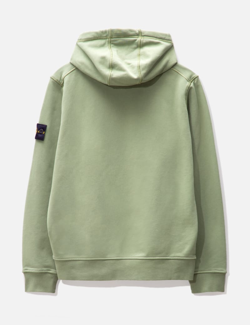 Stone island hoodie olive green hot sale