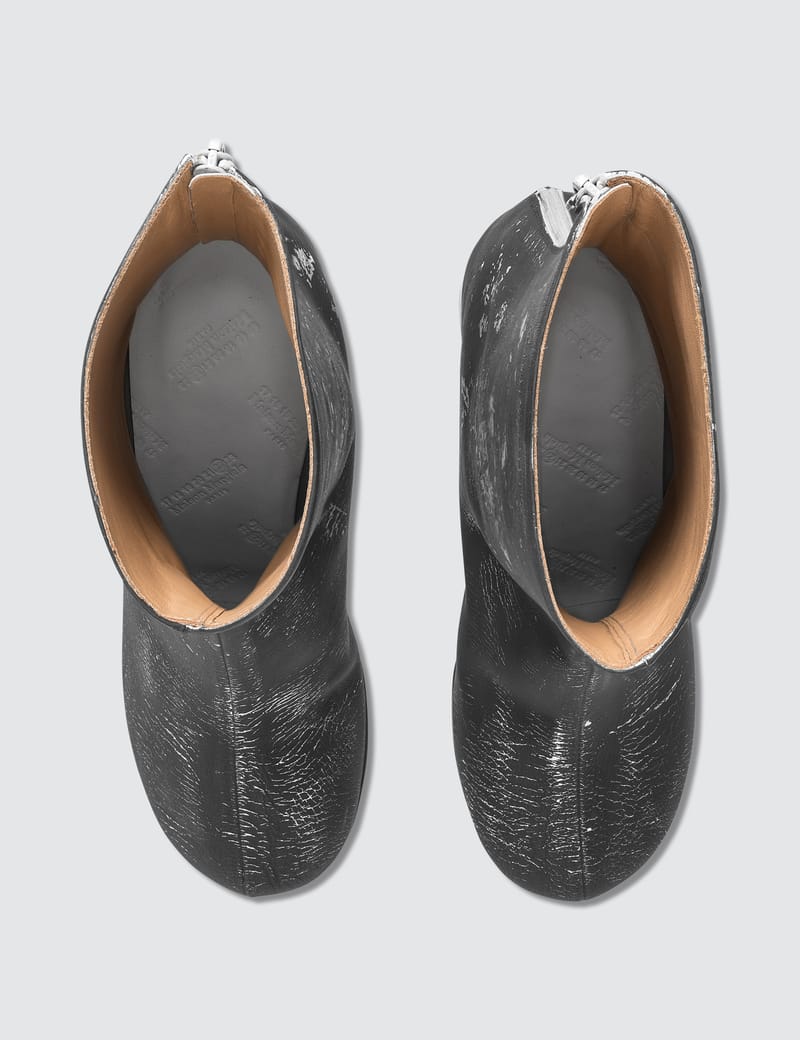 Maison Margiela - Crushed Heel Leather Boots | HBX
