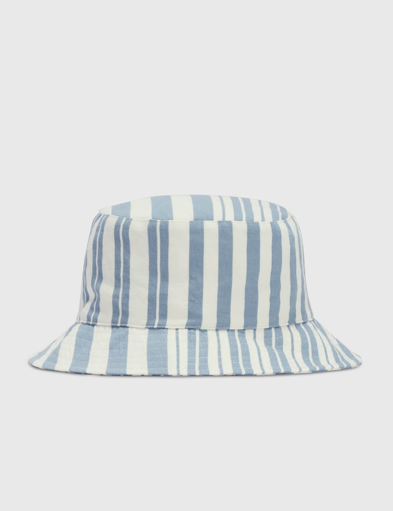 Maison Kitsuné - Striped Bucket Hat | HBX - Globally Curated