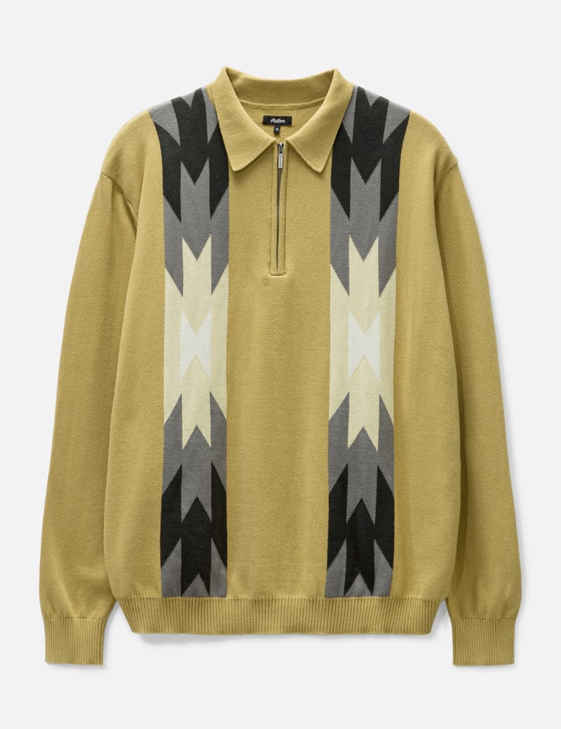 malbon GOLF サンダンス インターシャ ニット ポロシャツ S