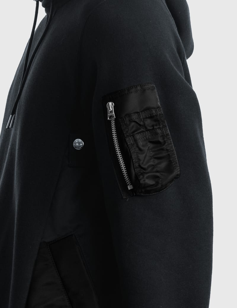Sacai - Sponge Sweat X MA-1 Hoodie | HBX