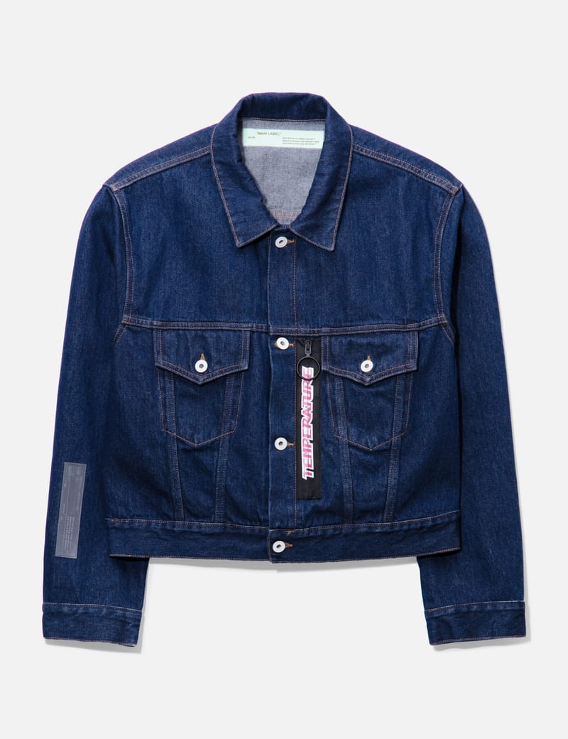 Off white discount temperature denim jacket