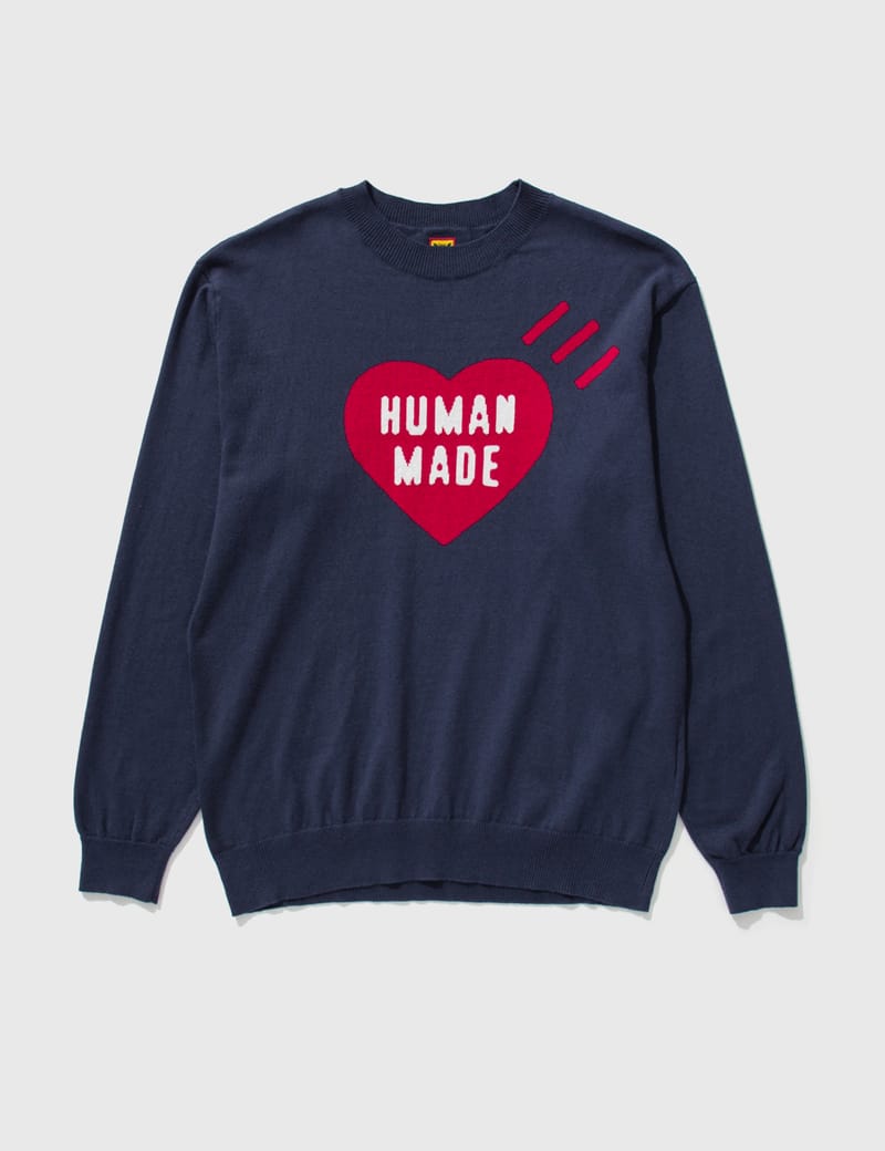 通販公式店 HUMAN MADE HEART L/S KNIT SWEATER PINK スウェット