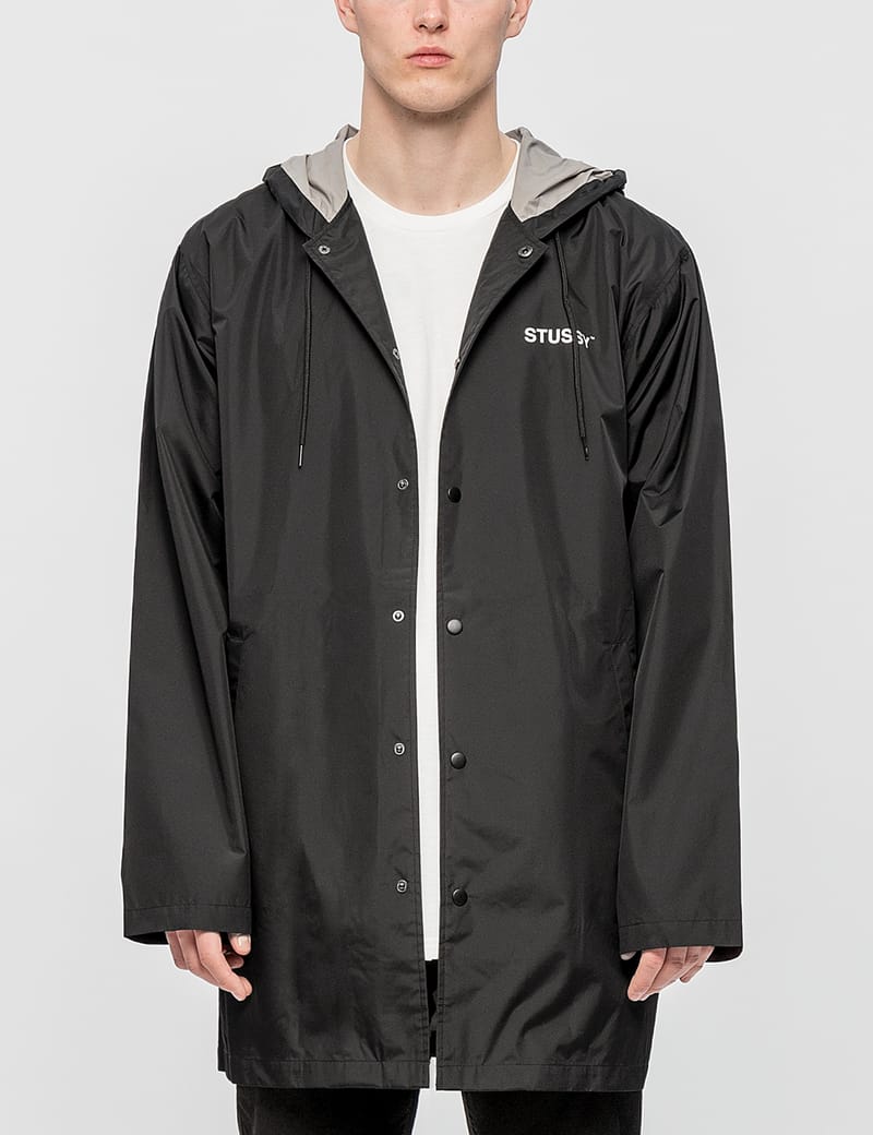 Stussy long discount hooded jacket