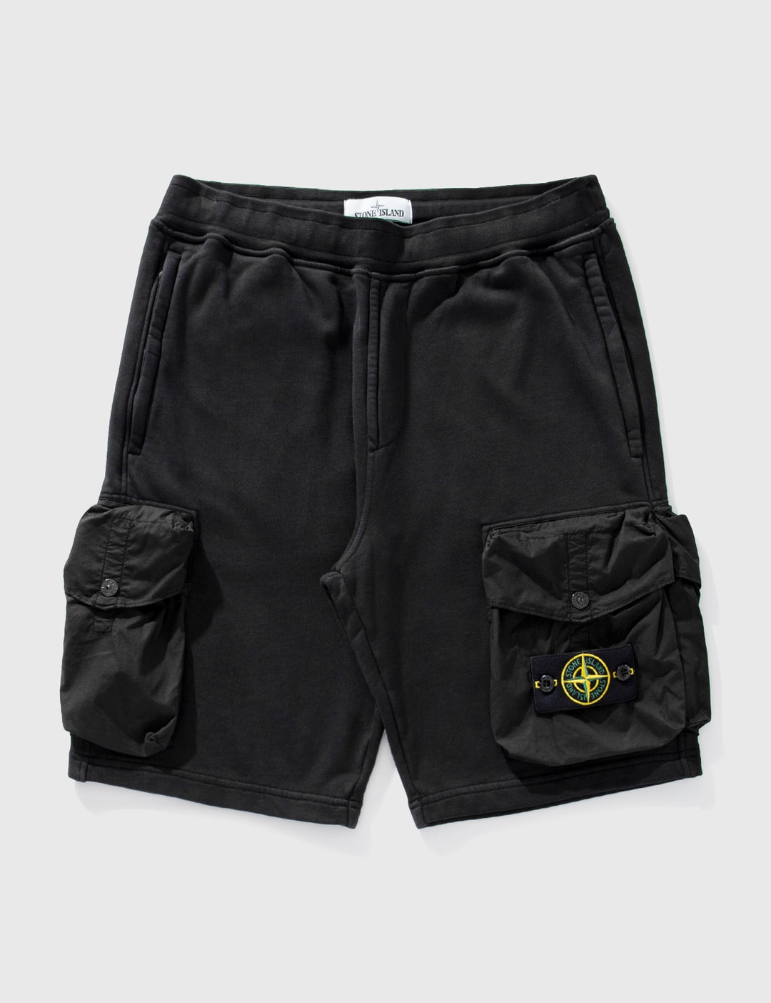 Techno Cotton Fleece Bermuda Shorts Black