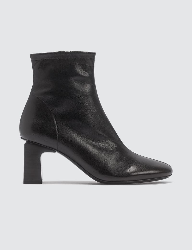 BY FAR Vasi Leather Black Boots HBX