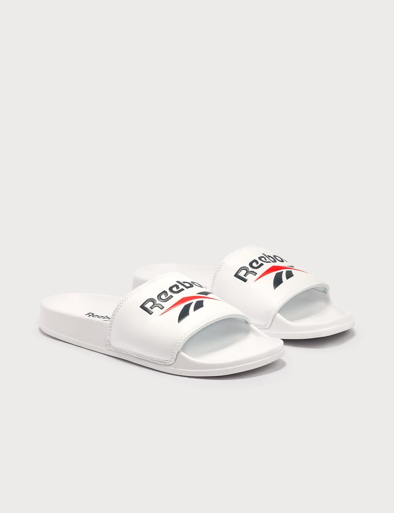 Reebok sliders white on sale