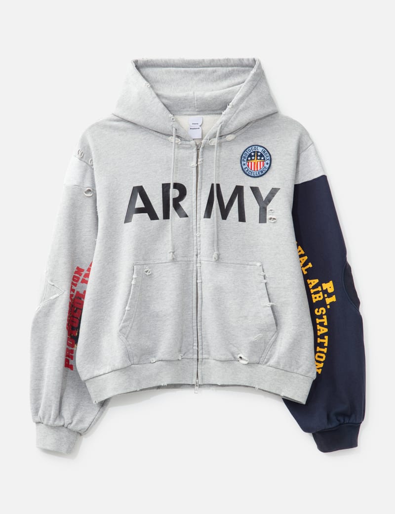 PROJECT G/R - Reconstructed Folded Zip Hoodie | HBX