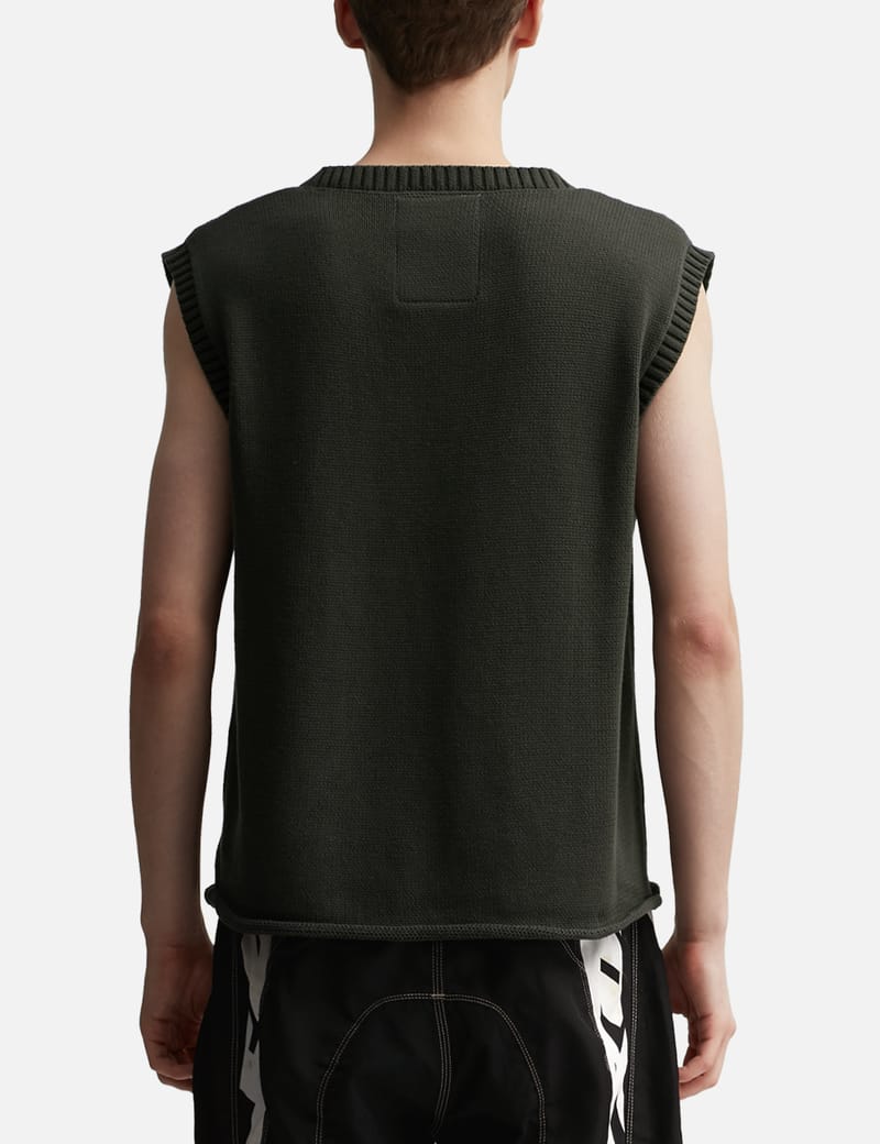 BASKETCASE - Raw College Knit Vest | HBX - Globally Curated BASKETCASE - Raw College Knit Vest | HBX - Globally Curated