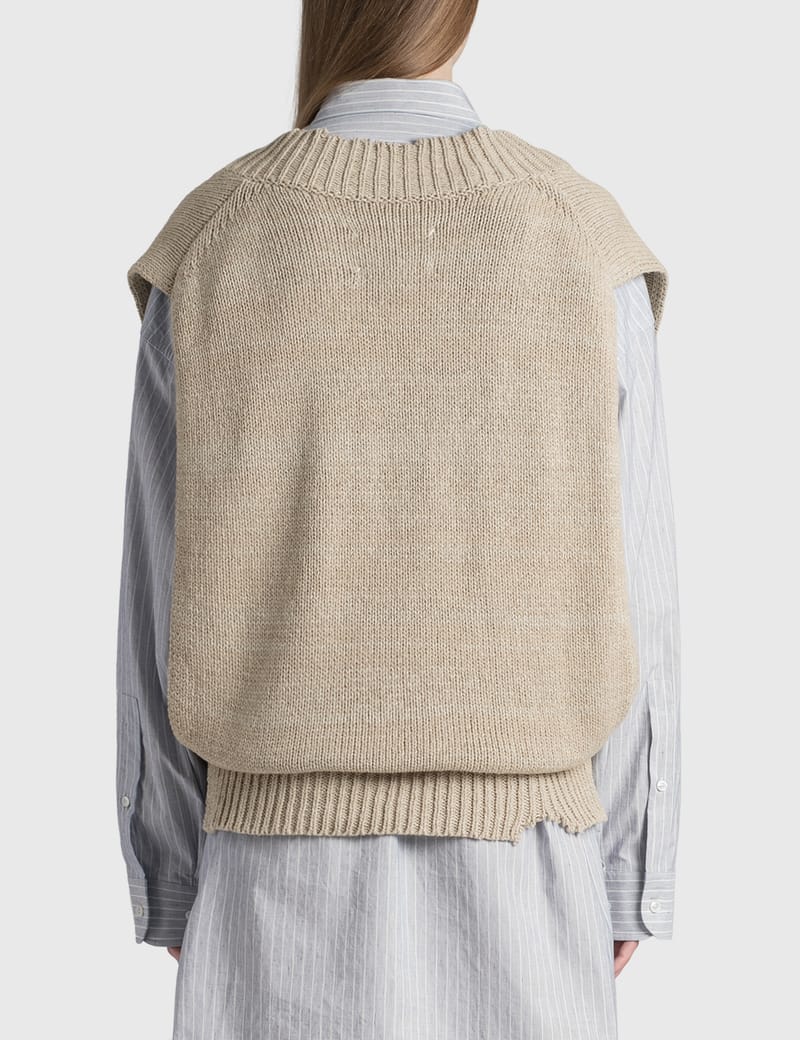 Maison Margiela - Sleeveless V-neck Jumper | HBX - Globally