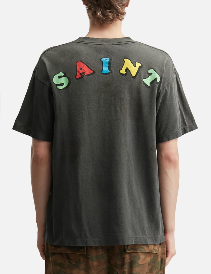 Saint Michael × Jamie Reid Vote For Light T-Shirt - Distressed