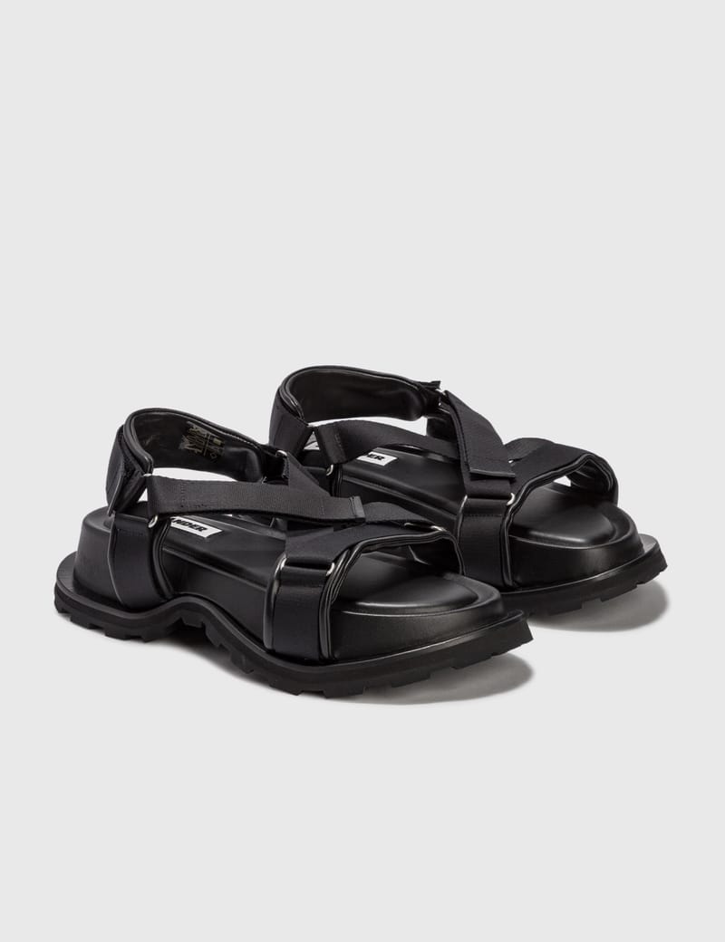 23AW NEW】JIL SANDER_women/レザー プラットフォームサンダル