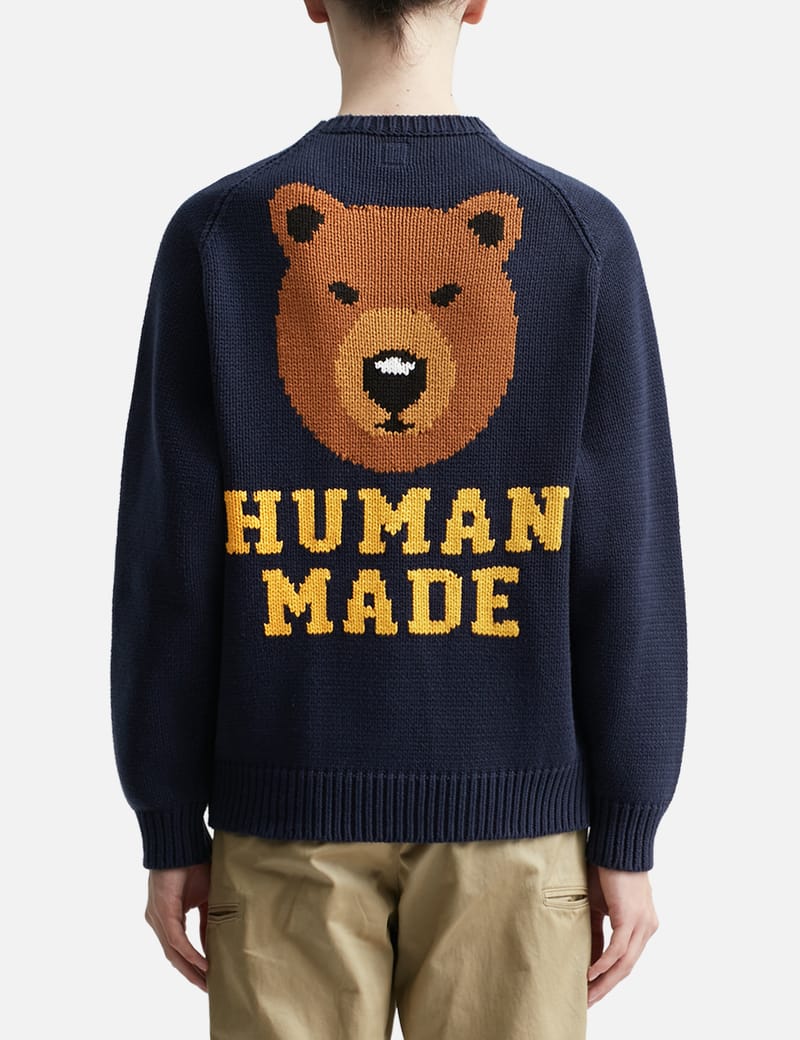 human made BEAR RAGLAN KNIT SWEATER 熊-