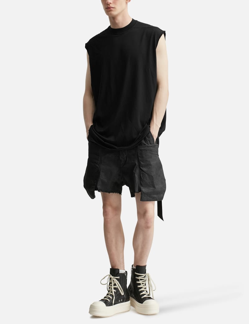 Rick Owens Drkshdw Bauhaus Pods - Washed indigo knee-length drop