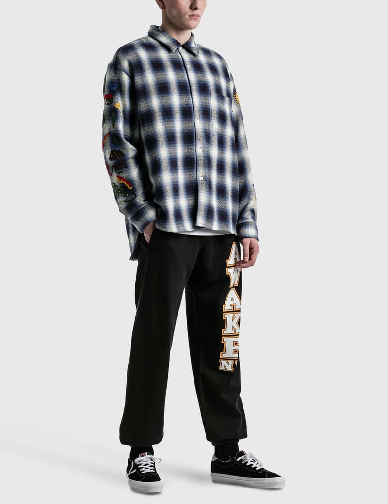 Awake NY - Ombre Plaid Camp Flannel Shirt | HBX - Globally Curated