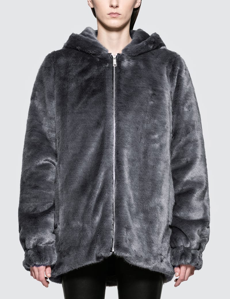 Helmut lang hotsell hooded mink bomber