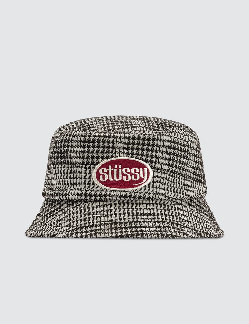 Stüssy - Lola Plaid Knit Bucket Hat | HBX - Globally Curated