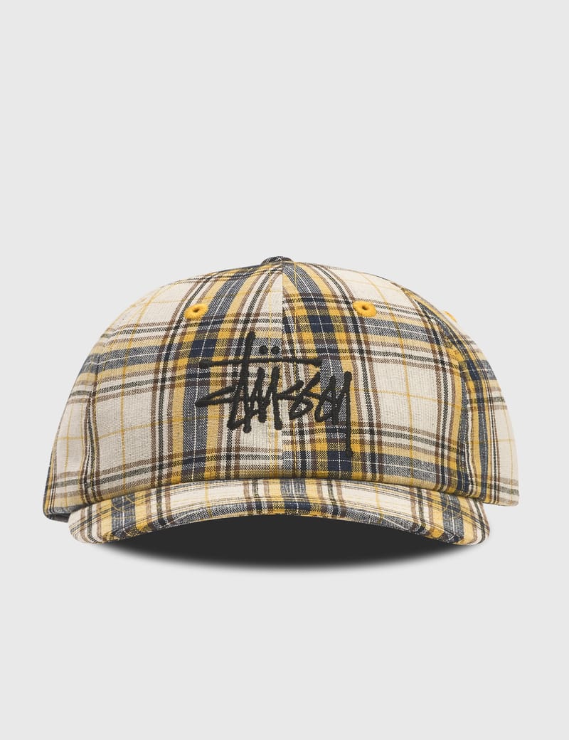 STUSSY ステューシー キャップ 帽子 Big Logo Plaid Low Pro Cap