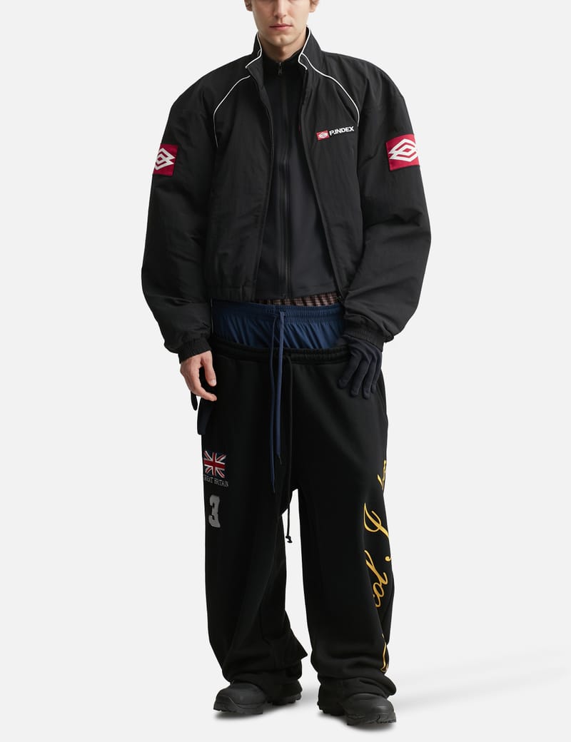 Protocol index track jacket 正規品 Protocol-Index Exaggerated Shoulder Track Jacket - Cotton track