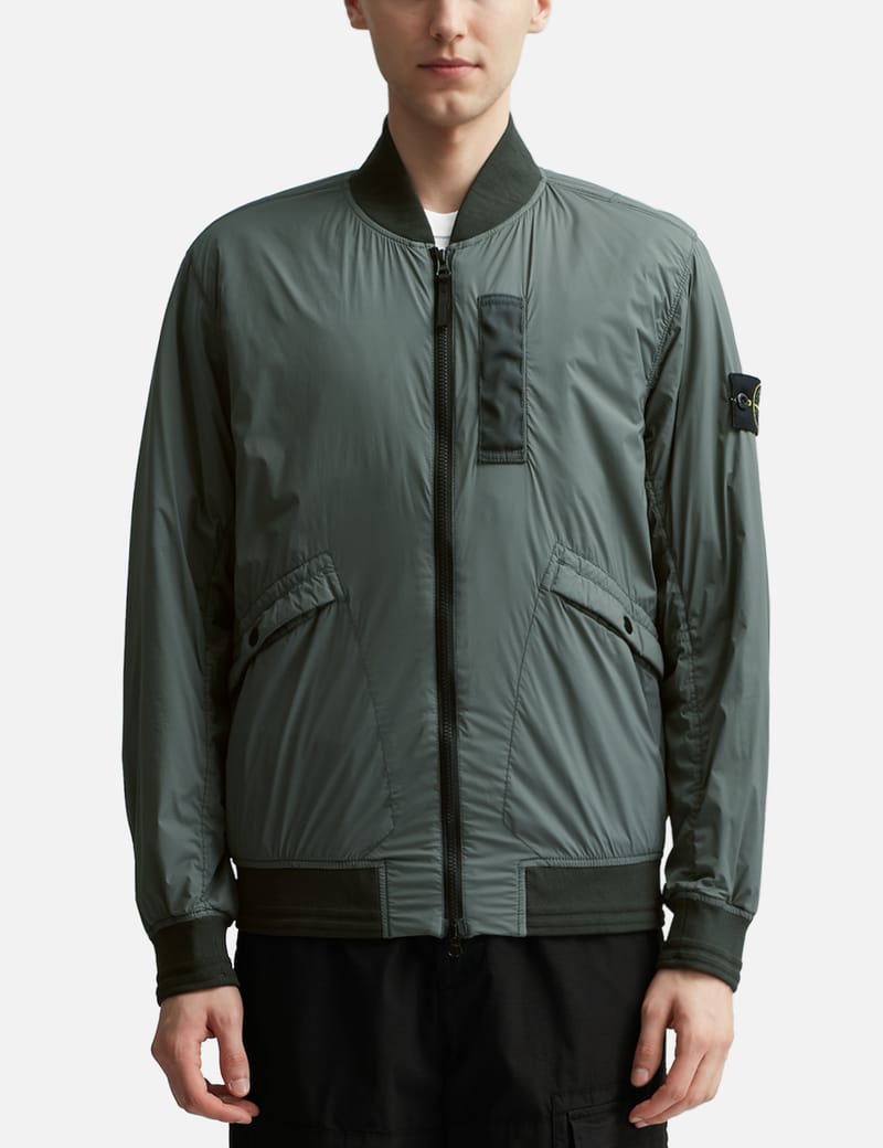 Stone Island - Skin Touch Nylon Bomber Jacket | HBX Stone Island - Skin Touch Nylon Bomber Jacket | HBX