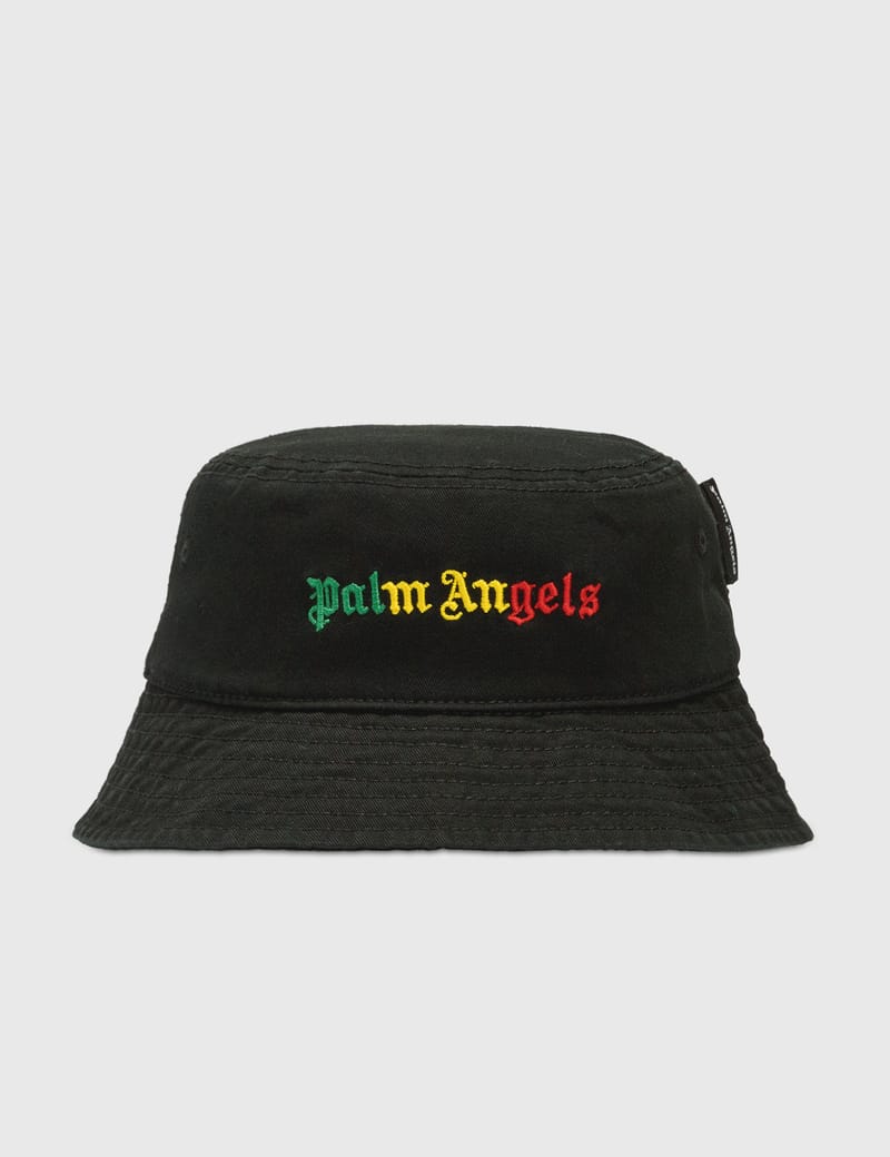 新品 パームエンジェルス バケットハット バケハ ブラック パイル素材 ロゴ Palm Angels / パームエンジェルス 】 バケットハット ☆ 黒
