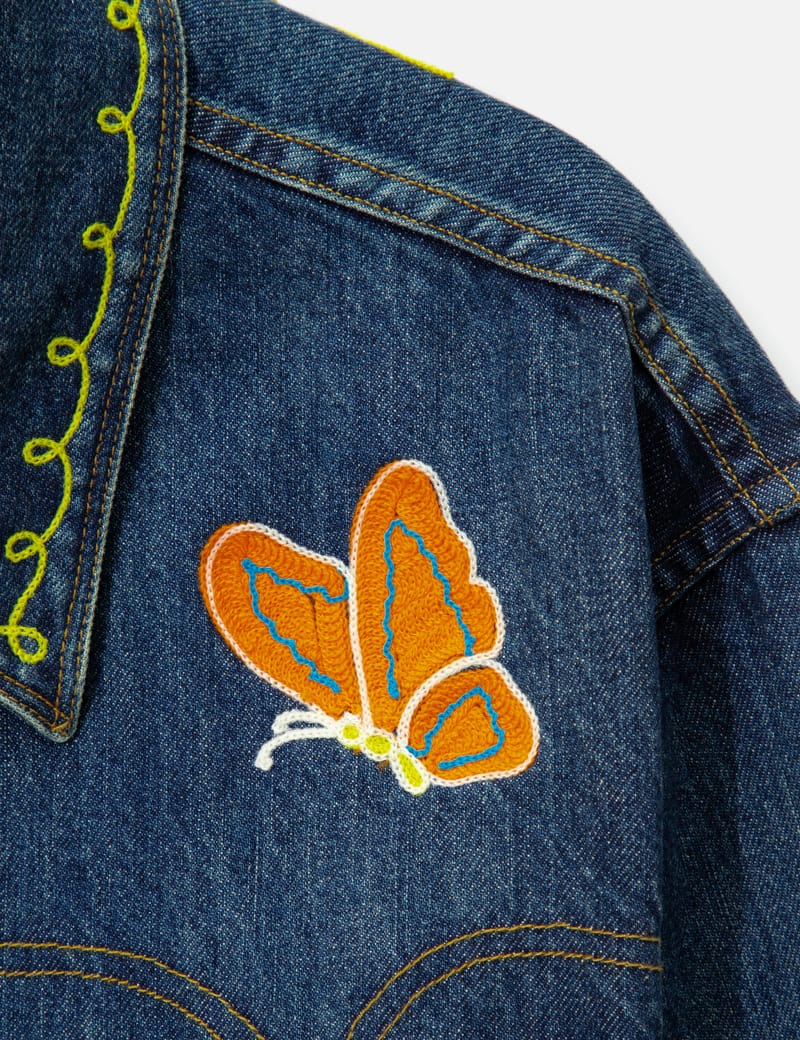 Needles Papillon Embroidery Jean Jacket - 12oz Denim - Japanese