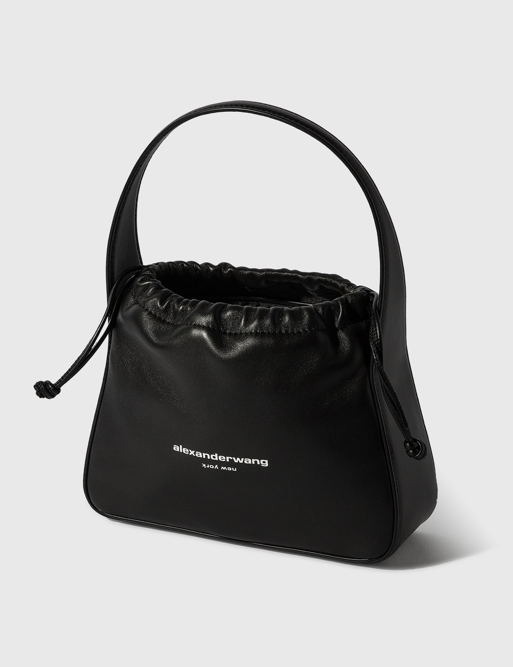 Alexander Wang - Ryan Shoulder Bag - Black Satin/palmelato Leather | HBX