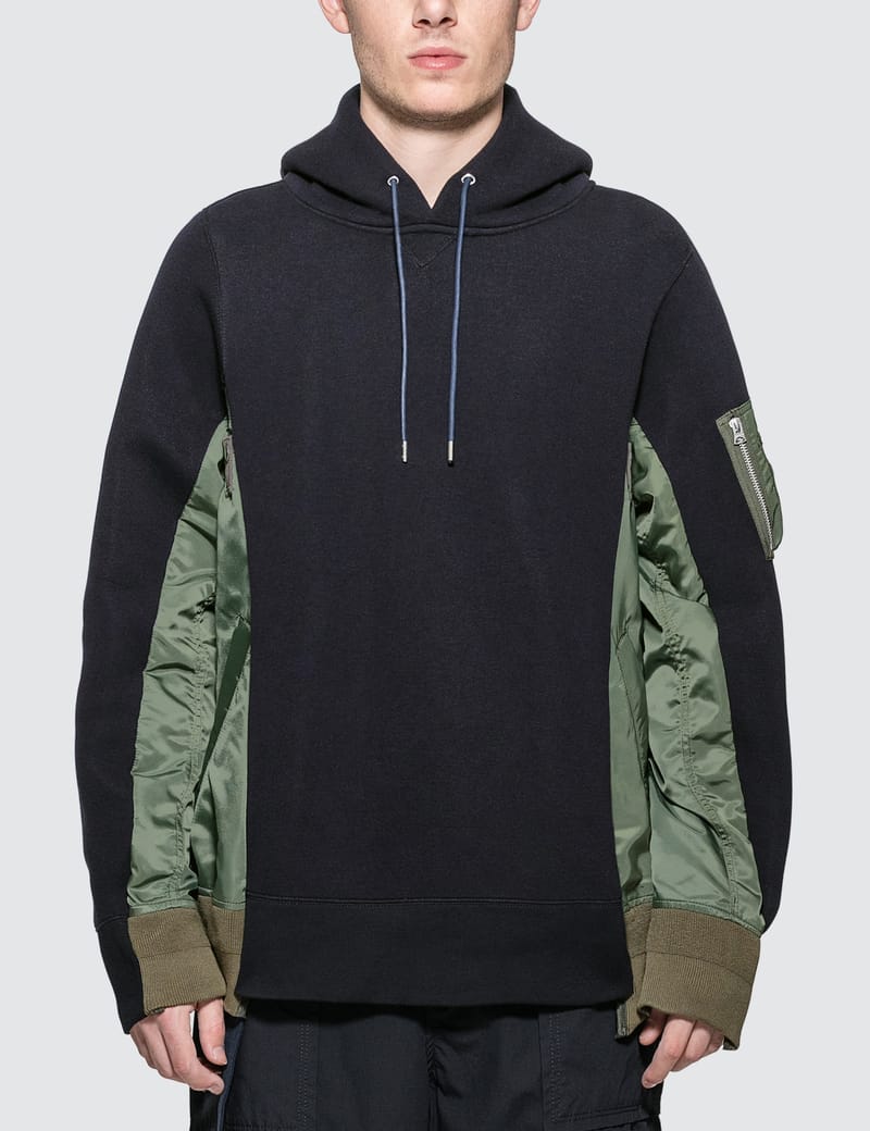 sacai ma-1 hoodie グレー