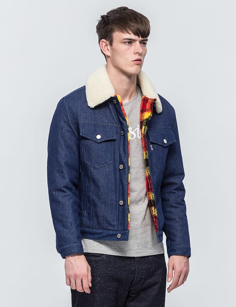 Maison Kitsuné - Denim Trucker Jacket | HBX - Globally Curated