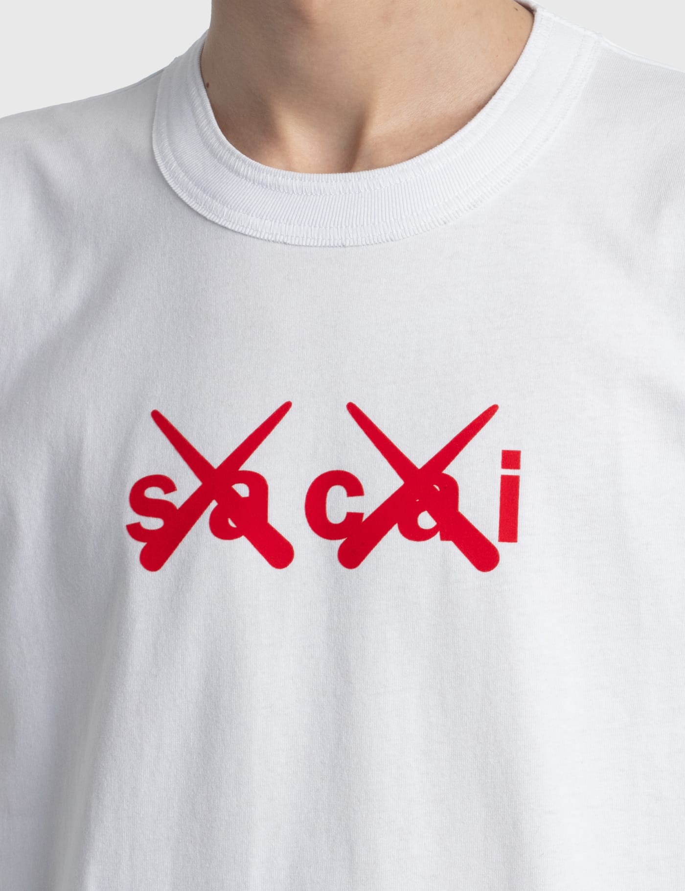 Sacai - KAWS Flock Print T-shirt | HBX - Globally Curated Fashion 