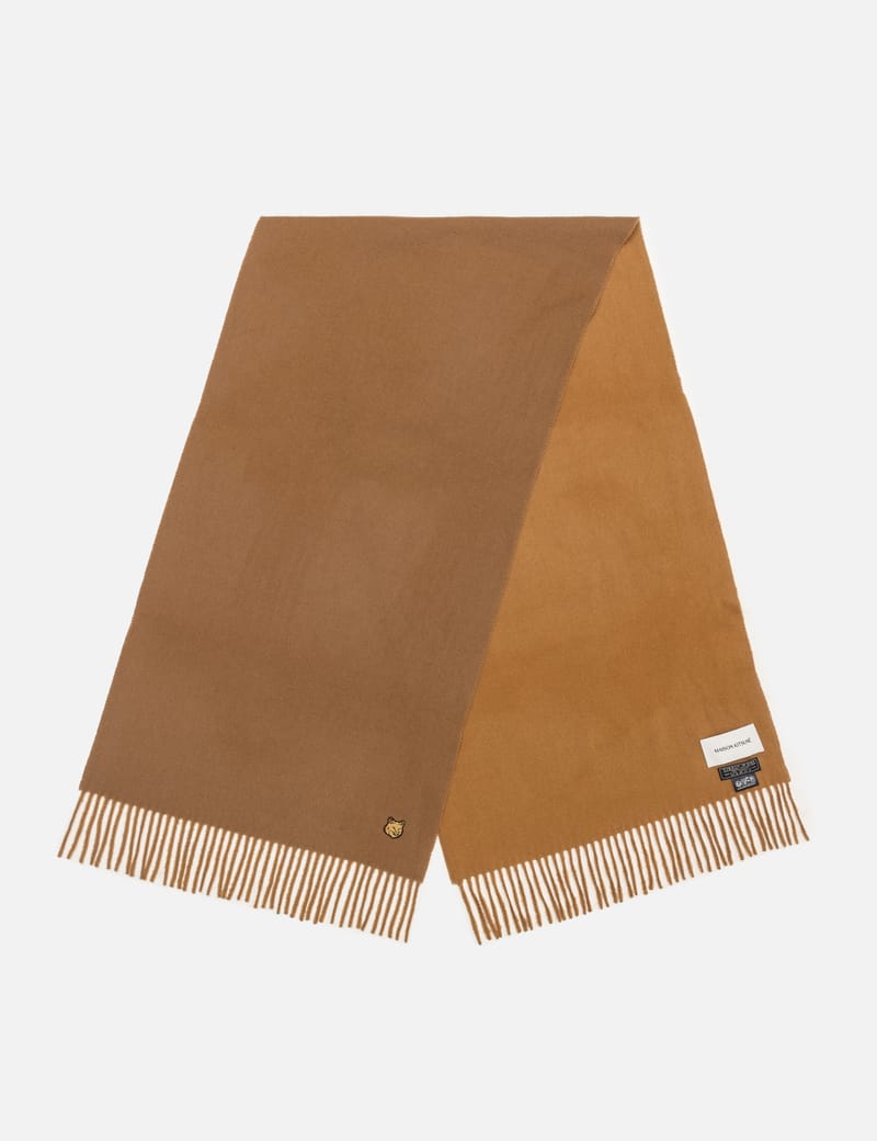 Maison Kitsuné - Bold Fox Head Patch Scarf | HBX - Globally