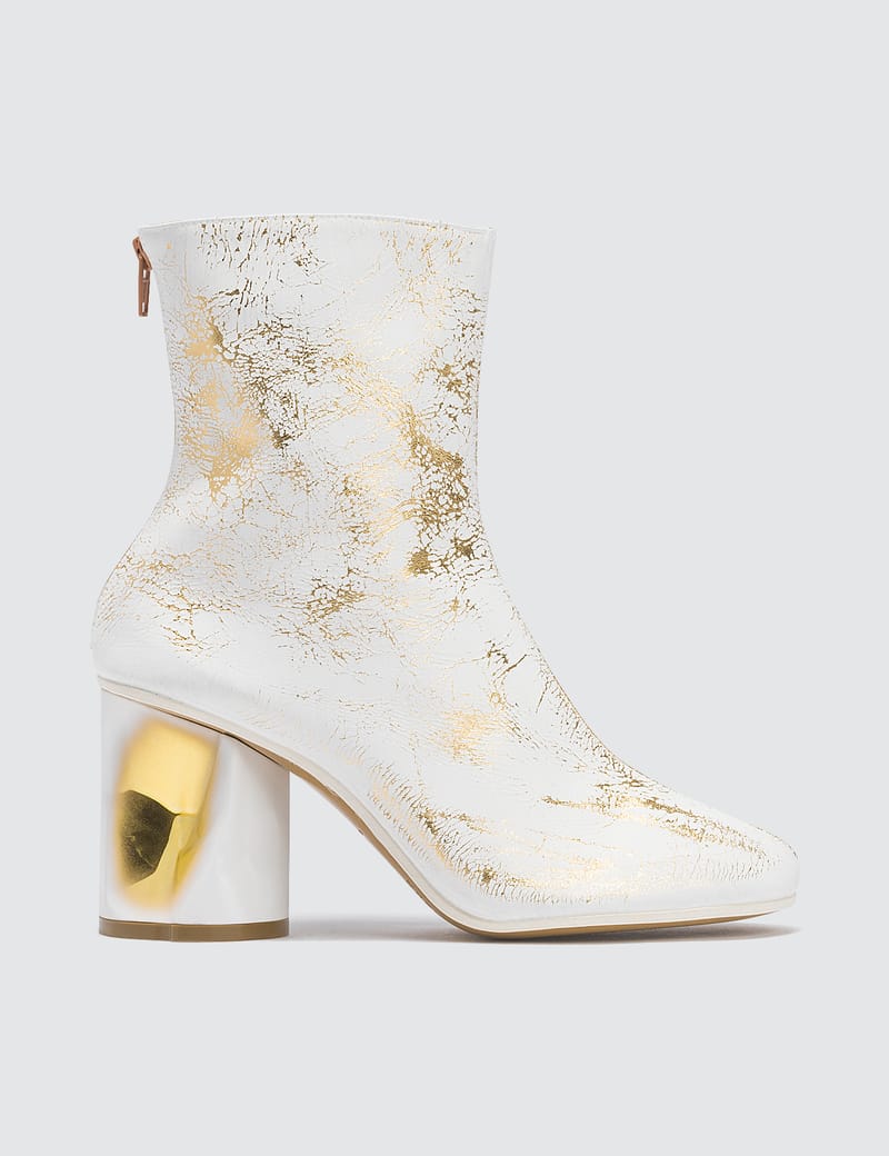 Maison Margiela - Crushed Heel Leather Boots | HBX