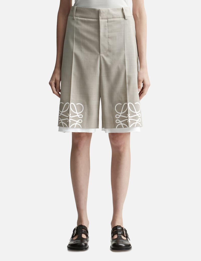 24SS new/LOEWE アナグラムバミューダショーツ Shorts Beige Loewe - Anagram Shorts | HBX - Globally Curated Fashion and