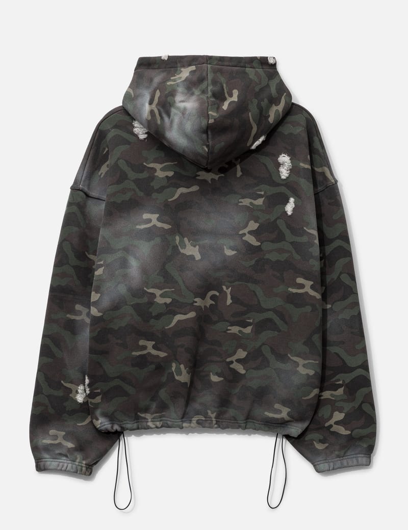 THUG CLUB - Sprayed Camouflage Rock Hoodie | HBX - Globally THUG CLUB - Sprayed Camouflage Rock Hoodie | HBX - Globally