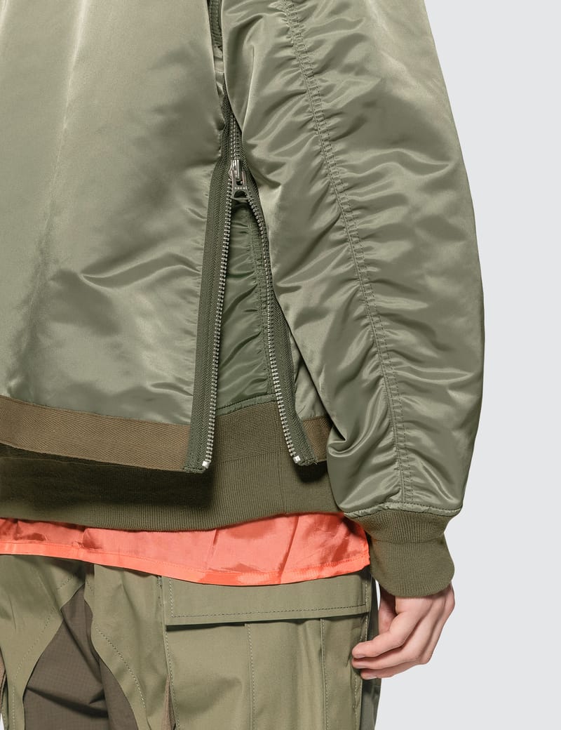 Fabric Combo MA-1 Blouson