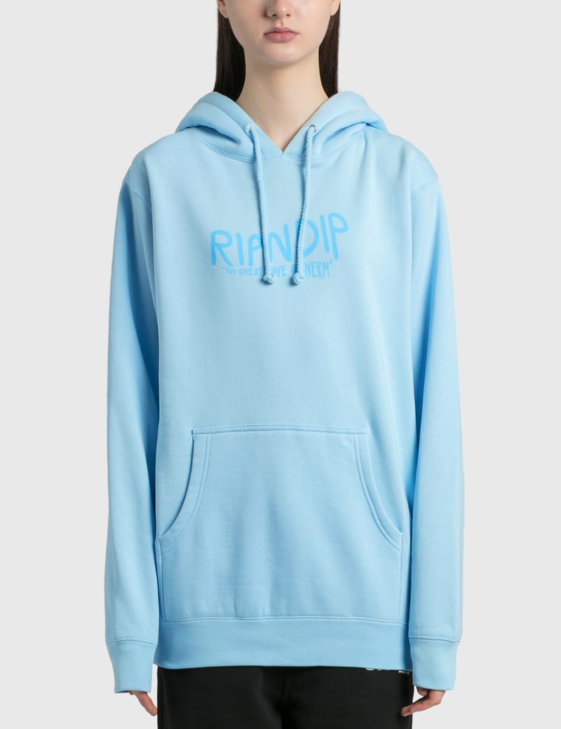 Ripndip great wave store light blue hoodie