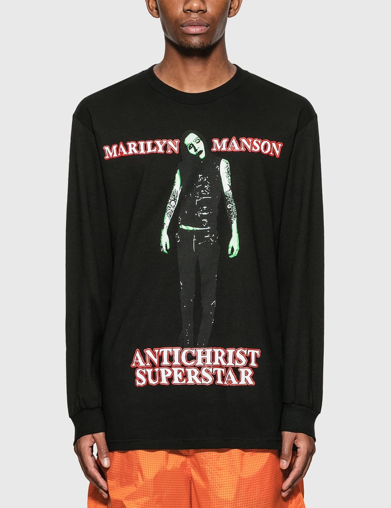 PLEASURES x Marilyn Manson コラボ ロングTシャツ Pleasures - Pleasures x Marilyn Manson T-Shirt | HBX