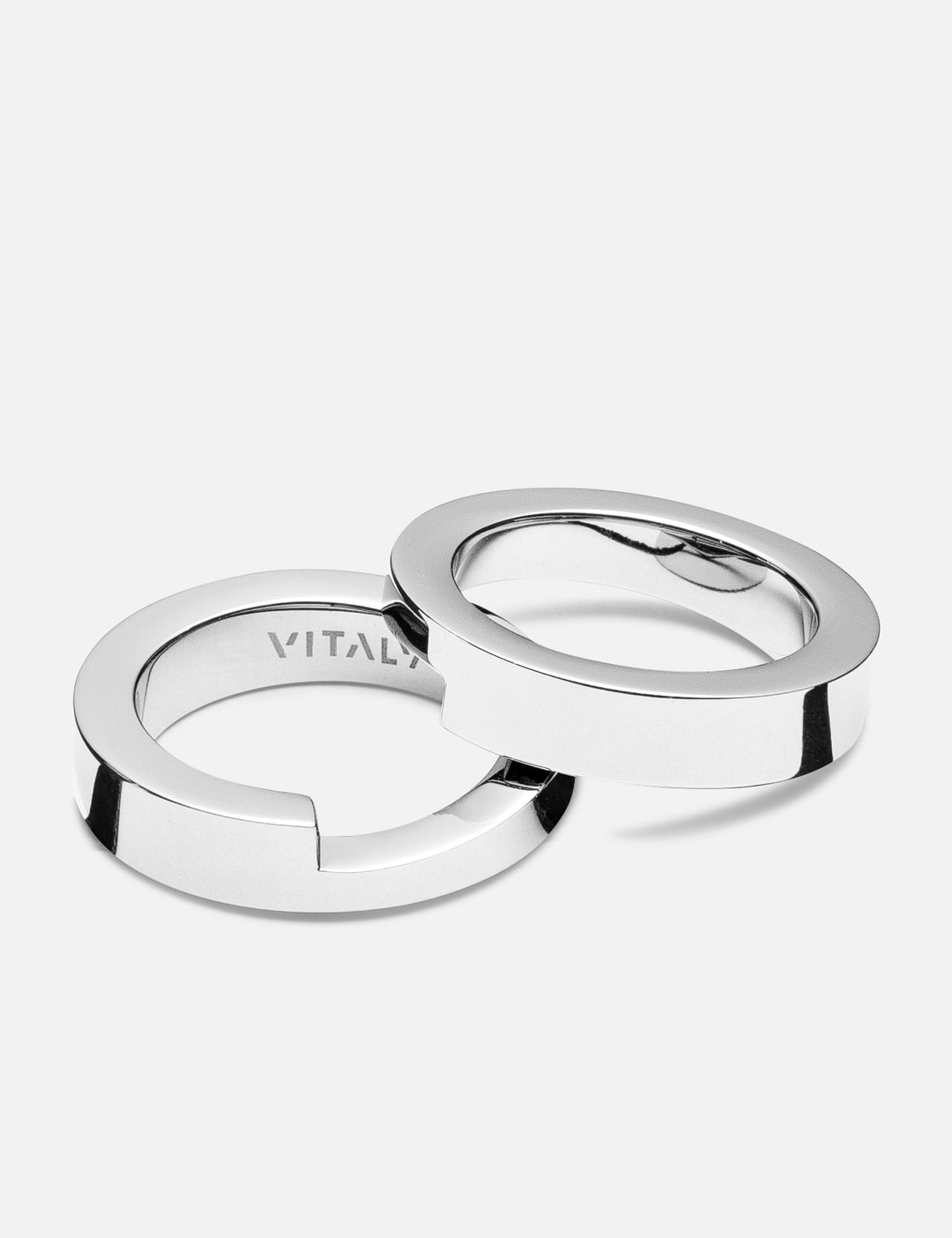 Vitaly Gridlock Ring - Dual interlocking stainless steel rings ...