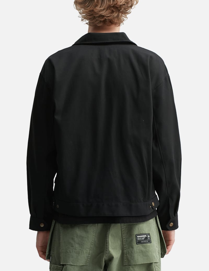 NEIGHBORHOOD Zip Work Jacket - Durable T/C twill jacket with chain