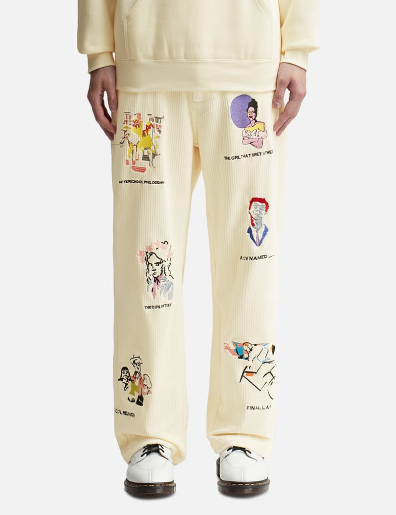 KidSuper - Museum Embroidered Cord Pants | HBX - Globally