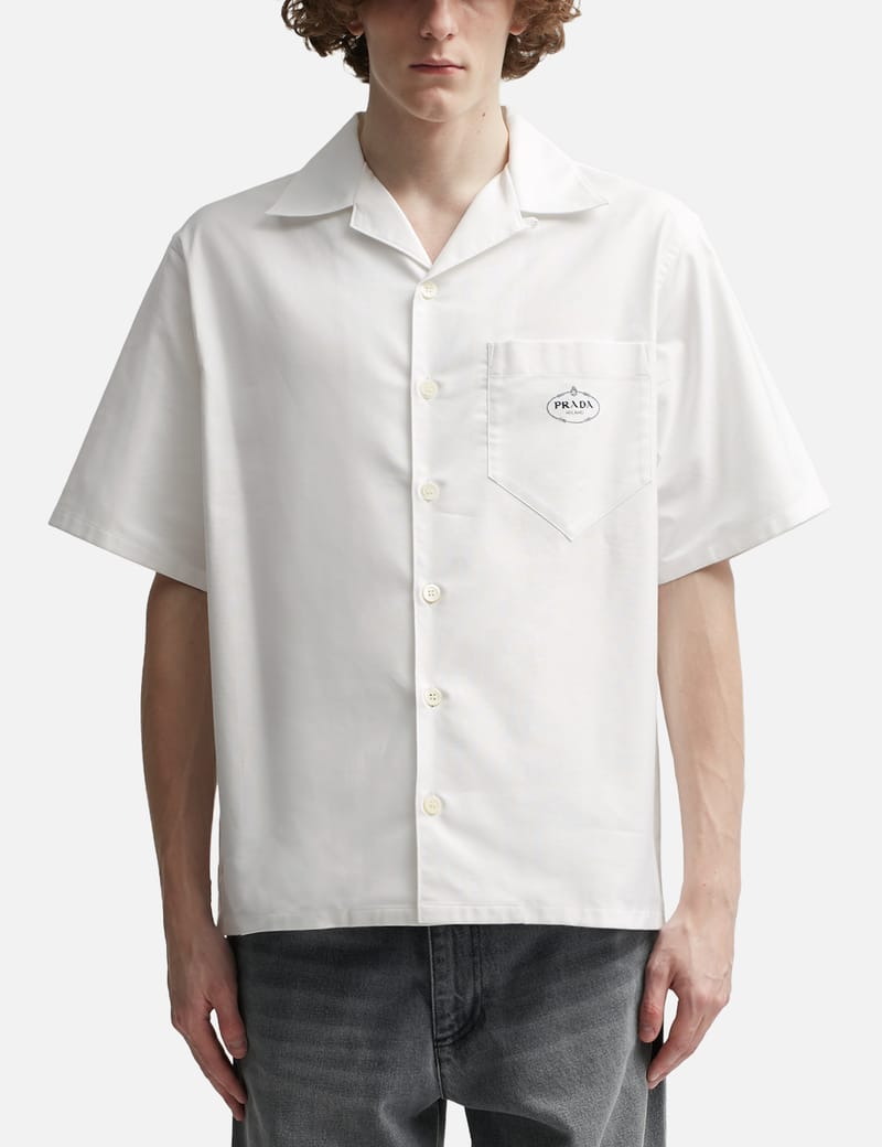 Prada - コットン ロゴ ボウリングシャツ | HBX - ハイプビースト ...